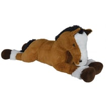 Peluche geante cheval couche brun 1m10 - animaux de la ferme - nicotoy