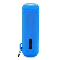 Enceinte Bluetooth Étanche Extérieure Avec Poignée Mousqueton et Lampe SOS Autonomie 7h Bleu YONIS
