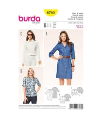 Patron Burda 6760 Robe et veste du 36 au 48 taille n°FR 36-48