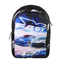 Sac à Dos Scolaire Primaire Fast And Furious Noir - 2 Compartiments - Bagtrotter