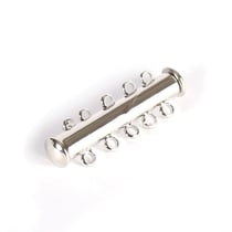 SACHET 2 FERMOIRS MAGNETIQUES 5 RANGS COLORIS ARGENT 29 mm