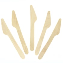 10 Couteaux en Bois - Biodégradable