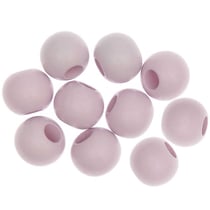 10 Perles rondes - bois rose - 20 mm