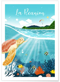 Affiche La Réunion | A3 : 29,7x42cm