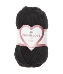 Découvrez le Confort et la Douceur de la Pelote Velours Creative Chenillove 100GR de Rico Design 14 Noir