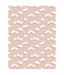 Tissu coton oies Rose vendu par 50 cm