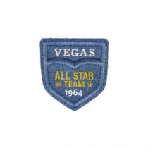 Ecusson thermocollant Equipe Vegas Denim clair 4,5cm x 5,5cm