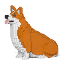 Chien Welsh Corgi assis roux Taille standard | JEKCA | 14 ans et +