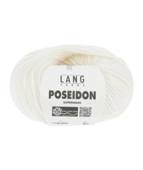 Pelote de laine Vierge Poseidon - Lang Yarns 01 Blanc