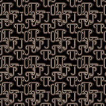 Tissu Viscose Twill Chains Marron sur fond Noir