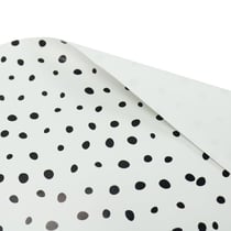 MégaCréa DIY - Papier cadeau petits pois noir et blanc 2 x 0,70m
