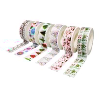 Ruban adhésif Masking tape 1,5 cm Noël 6 pièces