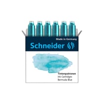 Lot de 6 cartouches d'encre pastel - Bleu Bermudes - Schneider