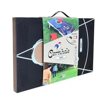 Jeu de Cornhole compact 74 x 48 cm avec poignée de transport + 8 sacs - Sebo