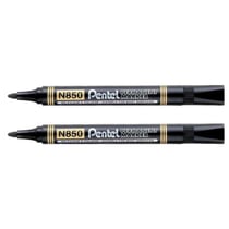 Lot de 2 marqueurs permanents pointe ogive 1,5 mm - PENTEL - Noir - N850