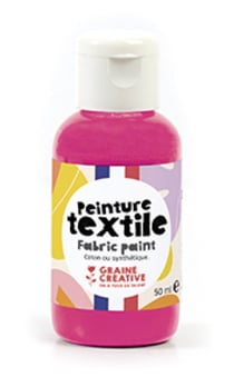 PEINTURE TEXTILE ROSE FLUO 50ML