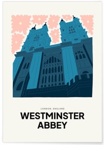 Affiche Londres Westminster Abbey | A3 : 29,7x42cm