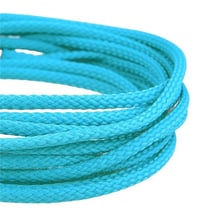 Bobine 50m Cordon damier polyester 5mm turquoise