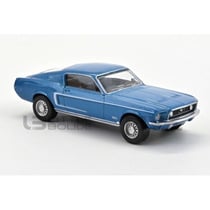 Voiture miniature de collection - NOREV - Ford Mustang GT Fastback 1968 - 1/43 - Bleu Acapulco - Intérieur