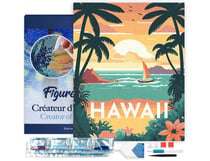 Diamond Painting Broderie Diamant Figured’Art 40x50cm toile tendue sur châssis en bois - diamants carrés - Affiche Poster Hawaii