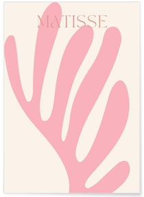 Affiche Matisse 'Feuillage Rose' – Élégance et minimalisme | A3 : 29,7x42cm