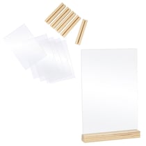 10 plaques transparentes en plexiglass 10 x 15 cm + socles