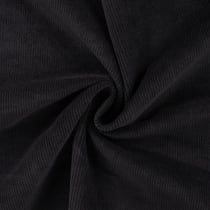Tissu Velours côtelé stretch uni Noir