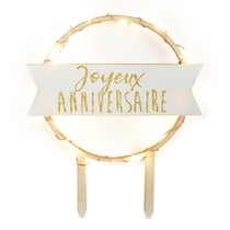 2 cake toppers LED - Joyeux Anniversaire
