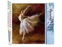 Peinture par Numéro Figured'Art - Ballerine en pointes - Kit de Loisir Créatif DIY Numéro d'Art Complet - 40x50cm sans châssis en bois
