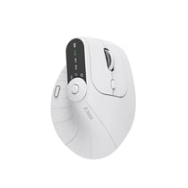 Souris ergonomique verticale JOMAA – Confort, précision et double connexion - Blanc