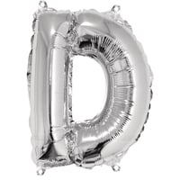 Ballon Lettre D, 40cm, 1pce. , argent