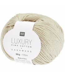 Pelote de cachemire et de coton Luxury Pima Cotton x Cashmere - Rico Design 01 Sable