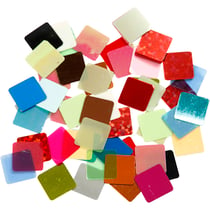 Film mosaïque, dim. 10x10 mm, ass. de couleurs, 250 gr/ 1 Pq.