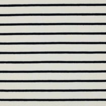 Tissu Jersey Eponge Poppy Rayures bleu marine sur fond Blanc cassé