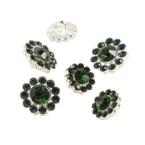 Bouton strass vert
