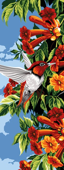 Canevas antique Colibri 25x60cm