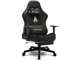 Chaise de bureau ergonomique SYMINO – Confort premium & mobilité optimale pour travailler et gamer au quotidien - Noir