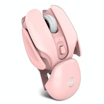 Souris Sans Fil Silencieuse Rechargeable Haute Précision 1600DPI Rose Rose YONIS