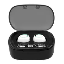 Ecouteurs Bluetooth Rose Sans Fil Intra-auriculaires Tactiles Avec Affichage LED Blanc YONIS