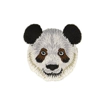 Ecusson thermocollant tete  panda 3,8cm x 3,8cm