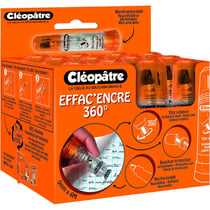 Lot de 12 Effac'Encre 360° - Tête Rotative - Correction - Cléopâtre