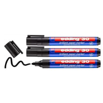 Lot de 3 Marqueurs permanents 1,5-3 mm - EDDING - Noir - Encre pigmentée
