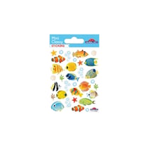 Autocollants - Poissons - Paillettes - 1,8 cm