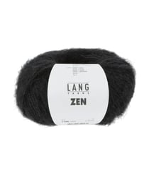 Pelote de Laine, Alpaga et Soie à tricoter ZEN - 25GR - Lang Yarns 0004 Noir