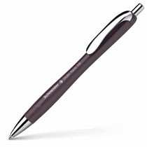 Stylo à bille - Encre bleue - Pointe large - Corps prune - Rétractable - Schneider Slider Rave