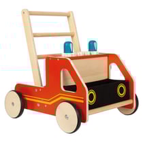 Chariot de marche en bois Pompiers