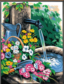 Canevas Pénélope Antique La fontaine 40X50cm