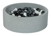Piscine à balles Aire de jeu + 300 balles noir,blanc,gris