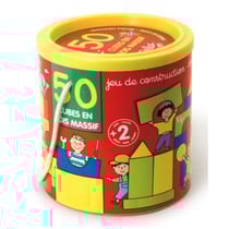 Baril batibloc 50 cubes en bois - vilac - 2146 - jeu de construction