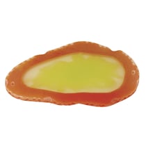 Ornement en résine, Goutte, plat, 34x63 mm, pêche